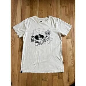 Dedicated Stockholm Brand Organic Cotton Coffee Vinyl Cream Men T-shirt (size M)
